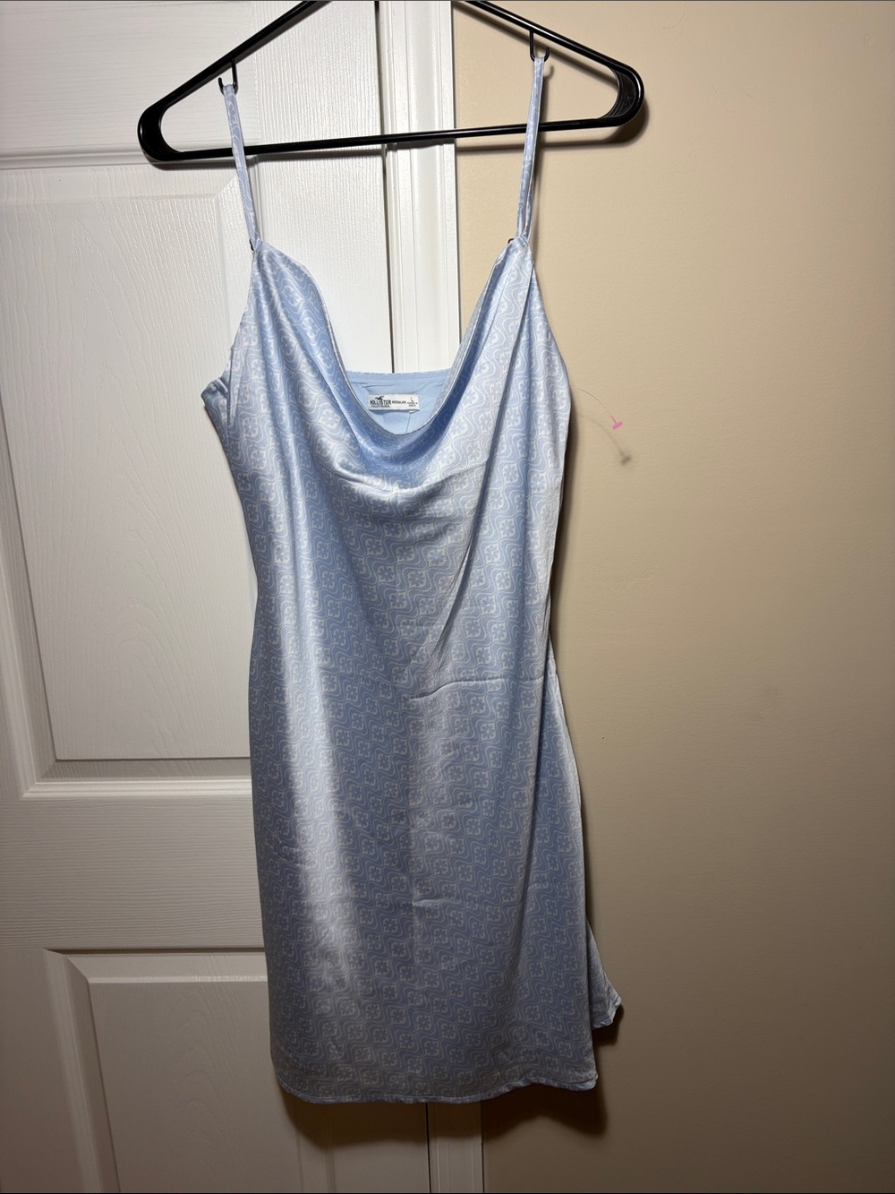 NWT Hollister Light Blue Cowl Neck Slip Dress